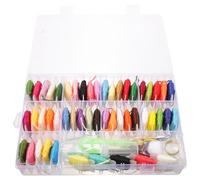 Ciieeo Kit de Hilos para Bordar y Coser de 50 Colores, Resistente y Fácil de Usar, Adecuado para Principiantes y Amantes del Bordado y Acolchado