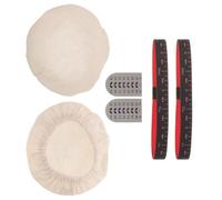 Ciieeo Kit de Repuesto para Frasco de Masa Madre, 1 Juego de Fundas de Tela Transpirables, Tiras Adhesivas para Termómetro Y Bandas Elásticas para El Seguimiento de Fechas para Fermentación Casera
