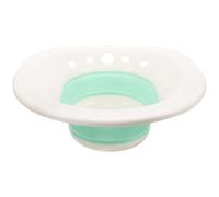 Ciieeo Lavabo de Bidé Plegable para Baño Doméstico Bidé Portátil Blanco y Verde Tamaño Estándar Adecuado para Cuidado Postoperatorio Embarazo y Limpieza Íntima Diaria