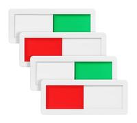 Ciieeo Letreros para Puertas de Oficina 4 Piezas, Señal de Estado Deslizable Vacante/ocupado, Tamaño 10x4 Cm, Color Claro, Letreros Autoadhesivos para Salas de Reuniones y Privacidad