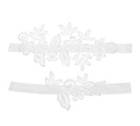 Ciieeo Liga de Novia de Encaje Elástica Tamaño Grande 40-60 CM Accesorio para Pierna de Novia Adecuado para Bodas y Fiestas Banda Cómoda y Decorativa de Encaje para Vestido