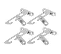 Ciieeo Limitador de Ventana Abatible 4 Piezas de Acero Inoxidable 304 Cierre de Seguridad para Herraje para Ventana de Apertura Lateral Dispositivo de Protección y Ventilación Segura