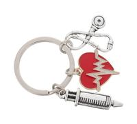 Ciieeo Llavero de Electrocardiograma Elegante para Estudiantes de Enfermería y Enfermeras, Portátil y Resistente a Rayaduras, Tamaño 5.50x2.80x0.20 Cm Adecuado para Graduación