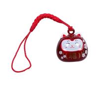 Ciieeo Llaveros de Suerte Japonés Maneki Neko con Cascabel Amuleto de Protección y Fortuna Colgante para Mochilas y Bolsos Decoración de Feng Shui