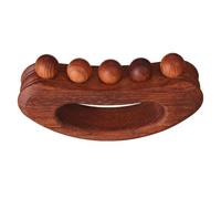 Ciieeo Masajeador de Gua Sha de Madera de Haya Carbonizada con 5 Cuentas Semicirculares, Herramienta para Masaje Facial y Cuello, Raspador para Relajación Muscular y Cuidado Piel