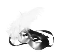 Ciieeo Máscara de Mascarada Media Cara Plateada Plumas Desmontables Accesorio para Disfraz de Carnaval y Baile Máscara Veneciana para Mujer y Hombre Adecuado para Fiestas y Cosplay