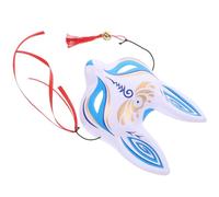 Ciieeo Máscara de Media Cara de Pvc Estilo Japonés Diseño de Animal con Flores de Cerezo, Suave y Reutilizable para Fiestas de Disfraces y Halloween
