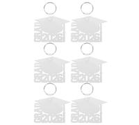 Ciieeo MDF Llavero de Graduación 2026 en Blanco, 6 Piezas | 70 X 50x3mm, 15g, Metal Incluido, Diseño Especial para Graduados y Fiesta