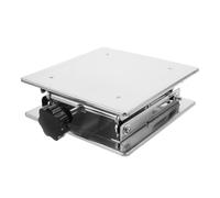 Ciieeo Mesa Elevable Manual de Acero Inoxidable para Laboratorio Plataforma Ajustable y Compacta con Control de Altura Preciso Soporte Estable para Investigación Científica