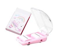Ciieeo Mini Limpiador de Borrador Portátil Rosa con Rodillo Suave y Recogedor de Migas de Escritorio Compacto, Set 1 Limpiador 1 Borrador para Limpieza de Polvo y Virutas en Oficina