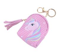 Ciieeo Mini Monedero de Dibujos Animados Unicornio Pequeño, Bolsa de Almacenamiento para Cables y Auriculares, Diseño Colorido Arcoíris Nube, Ligero y Portátil para Viaje y Uso Diario