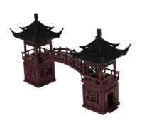 Ciieeo Miniatura de Pagoda Japonesa con Puente Estatua para Jardín Zen y Bonsái Decoración para Terrarios Acuarios y Micro Paisajes Antiguo Versátil para Escritorio