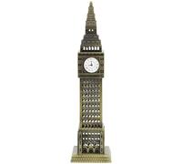 Ciieeo Modelo de Construcción de Metal Big Ben en Tono Bronce, Estatua Arquitectónica de Aleación para Decoración del Hogar, Escultura de Edificio Emblemático de Londres Adecuado