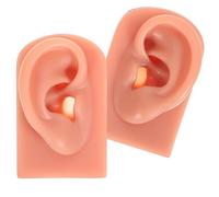 Ciieeo Modelo de Orejas de Silicona Beige para Práctica de Piercing Alto Efecto de Simulación y Material Ligero, Kit de 2 Piezas para Uso Didáctico y Entrenamiento