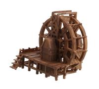 Ciieeo Modelo De Rueda Hidráulica para Acuario, Miniadorno Decorativo De Movimiento De Agua, Adorno De Jardín Zen, Molino De Viento En Miniatura, Fuente De Agua para El Hogar, La