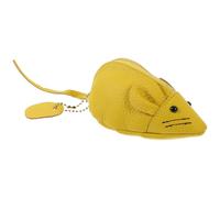 Ciieeo Monedero Pequeño de Piel Sintética Flexible Color Amarillo Limón Diseño de Ratón de Dibujos Animados, Bolsa de Cambio Ligera y Duradera para Uso Diario, Viajes y Compras