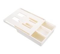Ciieeo Organizador de Escritorio Beige sin Perforaciones Adhesivo Doble Cara, Cajón de Mesa de Pp Práctico para Oficina y Hogar, Almacenamiento Oculto bajo Escritorio
