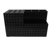 Ciieeo Organizador de Herramientas para Peluquería de Gran Capacidad, Caja de Tijeras Negra para Escritorio, Soporte Multifuncional para Peines y Accesorios de Belleza, Almacenamiento