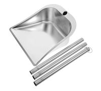 Ciieeo Pala de Basura Inoxidable Resistente sin Doblar para Limpieza con Mango Telescópico para Recoger Residuos Dormitorio y Hogar