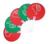 Ciieeo Paletas de Votación Pulgar Hacia Arriba y Hacia Abajo de Plástico, Tamaño 24x15 Cm, Paquete de 5 Unidades, Señales para Aula, Material Didáctico Interactivo para Educación