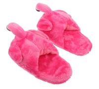 Ciieeo Pantuflas de Aves Tropicales para Mujer Pantuflas de Interior Cálidas Memoria de Espuma Talla Única 28 CM Color Rosa Fucsia Suela Antideslizante para Hogar y Uso Diario