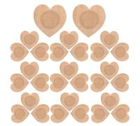 Ciieeo Parches Autoadhesivos de Aceite de Ricino para Vientre, Forma Corazón 7x7 Cm, Tela No Tejida Transpirable, 50 Unidades Desechables para Cuidado Abdominal y Relajación