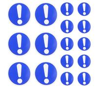 Ciieeo Pegatinas Autoadhesivas de Señal de Advertencia Signo de Exclamación, 4 Unidades de PVC 5X5 CM para Uso en Seguridad Industrial y Señalización en Plantas de Trabajo