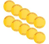 Ciieeo Pegatinas de Señal de Parada de Emergencia para Maquinaria, 10 Unidades Adhesivas de Vinilo para Áreas de Construcción y Oficinas