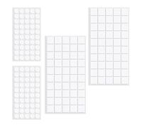 Ciieeo Pegatinas Doble Cara Transparentes 200 Unidades (100 Puntos Redondos 10mm 100 Cuadrados 20mm) Masilla Adhesiva Removible para Decoración, Manualidades y Fiestas sin Residuo