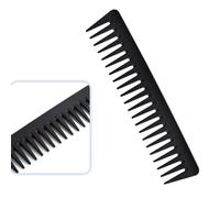 Ciieeo Peine Vintage para Hombres de Dientes Anchos Negros No.16, Peine Profesional Antiestático para Peinar y Desenredar Cabello Grueso y Mojado, Accesorio Peluquería para Secado