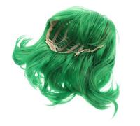 Ciieeo Peluca Corta de Pelo Verde para Niña Bufanda Divertida Peluca de Cosplay Ondulada para Disfraz y Fiesta Tamaño Infantil para Juego y Eventos