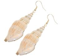 Ciieeo Pendientes de Concha Acrílicos Colgantes para Mujer, Estilo Playa Veraniego, Material Resistente, Diseño Ligero, Uso Diario y Viajes, Color Rosa, Tamaño Mediano