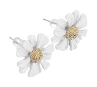 Ciieeo Pendientes de Margarita Pequeños de Plata 925 Diseño Floral Ligeros y Seguros para Mujer Joyería Delicada para Uso Diario y Regalos Obsequios