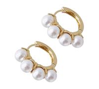 Ciieeo Pendientes de Perla para Mujer Aro de Aleación Diseño Sencillo y Elegante Adornos de Gota para Oreja Joyería Versátil para Fiesta y Uso Diario Obsequio Adecuado para Dama