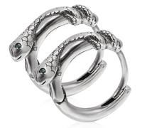 Ciieeo Pendientes de Plata S925 para Mujer Hebillas de Oreja Diseño de Serpiente Circonita Verde Pendientes Ligeros y Cómodos para Uso Diario y Ocasiones Casuales