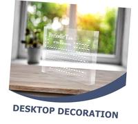Ciieeo Periodic Table Desktop Decoration Transparent Acrylic Chemistry Elements Educational School Ornament Stable Support