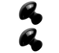 Ciieeo Piedras de Masaje Facial Gua Sha Forma de Hongo 2 Unidades Negras, Herramienta de Masaje Corporal para Absorción de Sueros y Aceites, Piedra Raspadora para Cuidado Piel y