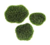 Ciieeo Piedras de Musgo Artificial Realista 3 Piezas Grande Mediano Pequeño para Decoración de Jardines Terrarios y Arreglos Accesorios de Diseño para Bonsáis y Micro Paisajismo