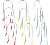 Ciieeo Pinzas para Rulos Calientes 24 Piezas, Clips Metálicos en Forma de U para Permanente en Espiral, Tamaño 3.2 Cm/2.54 Cm/1.9 Cm, Colores Rojo, Amarillo y Azul, Accesorios