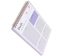 Ciieeo Planificador Diario de Gestión de Bloc de Notas Morado Planificador de Estudios Calendario Educación en Casa Lista de Tareas Pendientes para Oficina y Escuela