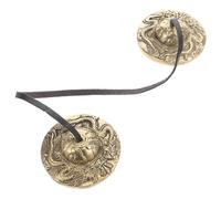 Ciieeo Platillos Tingsha de Meditación Tibetana de Cobre Diseño Doble Dragón, Instrumento Musical Chino para Yoga, Campanas de Atención Plena y Relajación Sonora, Percusión Manual