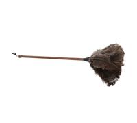 Ciieeo Plumero de Avestruz Mango Largo de Madera de Nogal Mate Negro Cepillo de Limpieza para Muebles Limpiador de Polvo Doméstico Ligero y Suave Adecuado para Oficina y Hogar