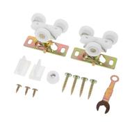 Ciieeo Polea Corrediza Silenciosa para Puerta de Vidrio y Madera Ruedas de Nylon Amortiguación Kit de 2 Ruedas y Accesorios para Puertas Correderas de Armario y Cocina