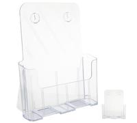 Ciieeo Portafolletos Transparente para Pared, Organizador de Archivos A4 en Acrílico, Soporte de Documentos de Plástico, Expositor de Revistas y Revistero para Oficina, Estante Colgante