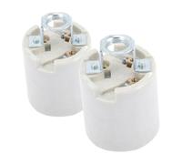 Ciieeo Portalámparas para Lámparas de Mesa y Techo Rosca E26 Cerámico Resistente al Calor Adaptador Seguro y Versátil 2 Unidades, Larga Durabilidad para Uso Doméstico y Comercial