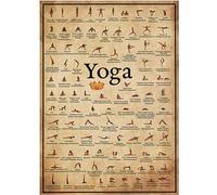 Ciieeo Póster De Posturas De Yoga En Lienzo 23.62X15.74 Pulgadas Para Entrenamiento En Casa Decoración De Pared Gimnasio Sala De Estar