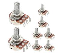 Ciieeo Potenciómetro de Guitarra Eléctrica 8 Piezas A500K/B500K Eje Corto 15Mm Control de Volumen y Tono Perilla Metálica Kit de Repuesto Reparación Accesorios para Música Profesional