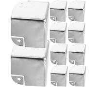 Ciieeo Protectores de Esquinas para Cajas de Madera 50X50 MM 10 Piezas Esquinas Metálicas de Cromo Brillante Reforzado para Puertas de Armarios y Cajas Pesadas Uso Bricolaje y