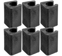 Ciieeo Protectores de Suelo para Patas de Silla de Plástico Forma de U 24 Unidades Abrazaderas Tubulares Antideslizantes de 14 MM Fundas para Tubos Almohadillas para Oficina y