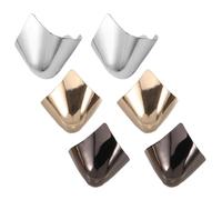 Ciieeo Protectores Metálicos para Puntas de Tacones Altos 3 Pares (oro, Plata y Gris) Resistentes al Desgaste, Cubiertas Decorativas para Reparación y Protección de Zapatos de Tacón